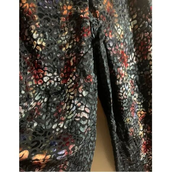 Kachel by Anthropologie Women's Size 4 Velvet Burnout Wide Leg Print Pants NWT - Picture 7 of 10
